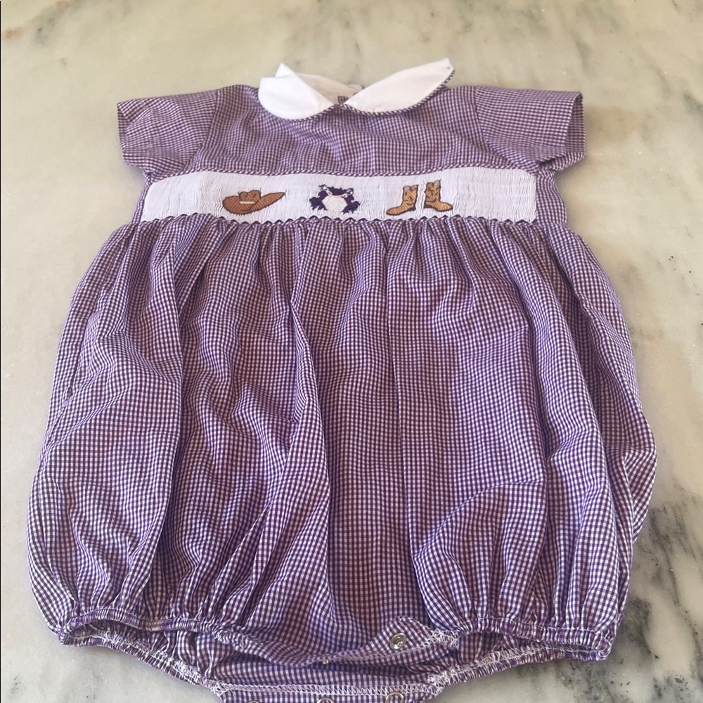 TCU smocked   Baby Romper 24 months